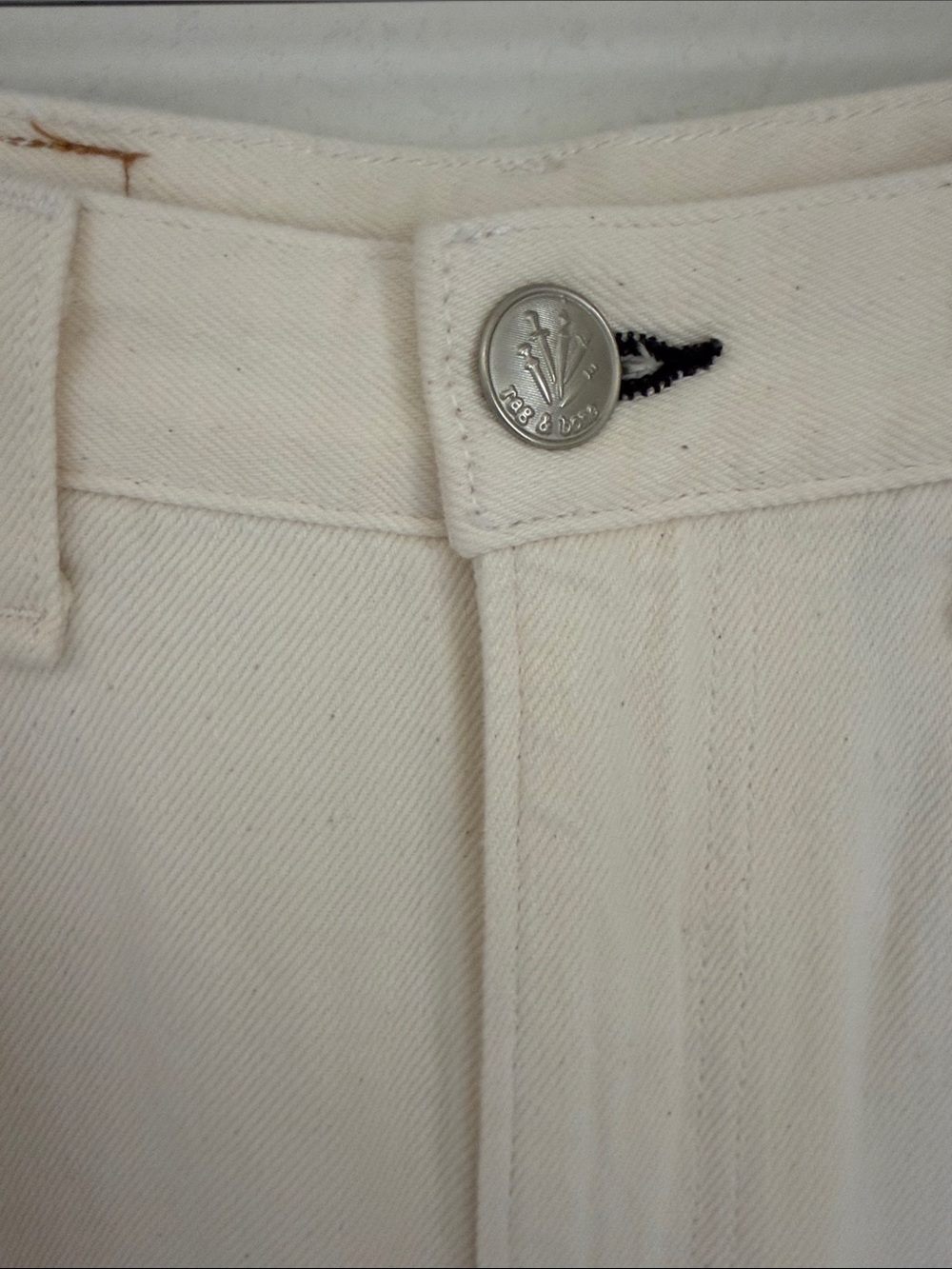 Rag & Bone Wide-Leg Jeans in Ecru - Picture 8 of 12